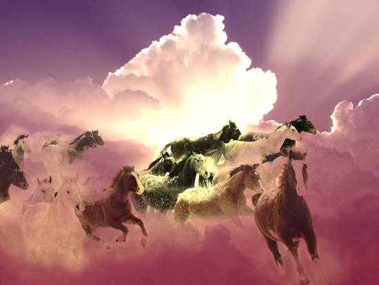 Horses in the sky
