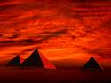 Pyramid sunset